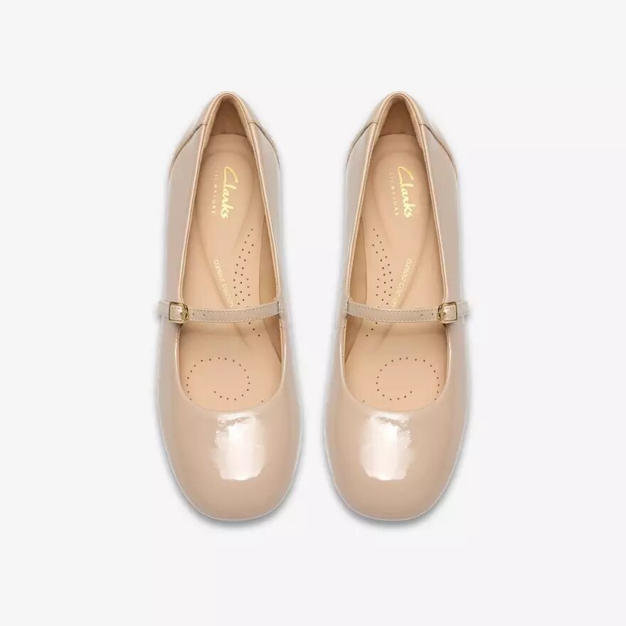 Chaussures Daiss30 Bar en cuir verni beige pour femme Chaussures Daiss30 Bar en cuir verni beige pour femme