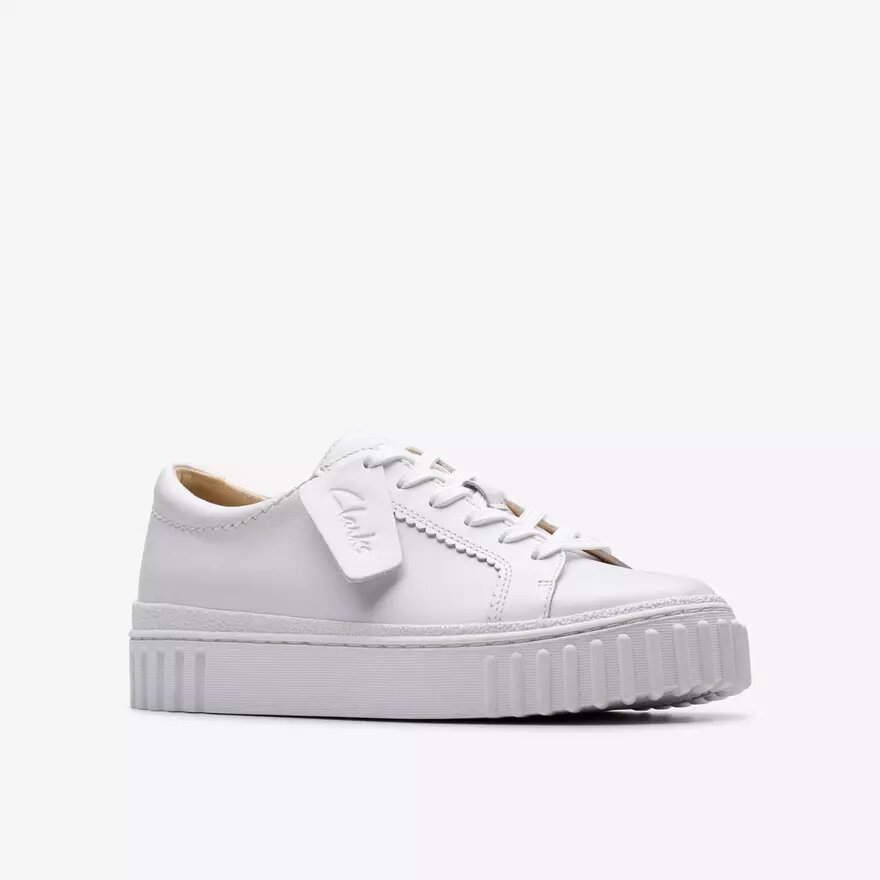 Chaussures de marche Mayhill en cuir blanc pour femme Chaussures de marche Mayhill en cuir blanc pour femme