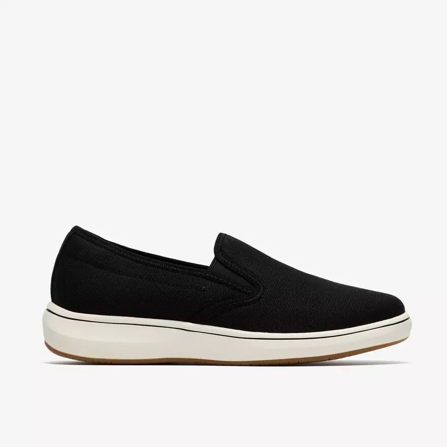 Chaussures à enfiler Breeze Sky Zoe en toile noire pour femme Chaussures à enfiler Breeze Sky Zoe en toile noire pour femme
