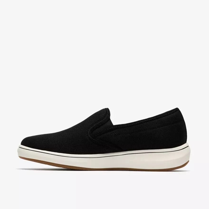 Chaussures à enfiler Breeze Sky Zoe en toile noire pour femme Chaussures à enfiler Breeze Sky Zoe en toile noire pour femme