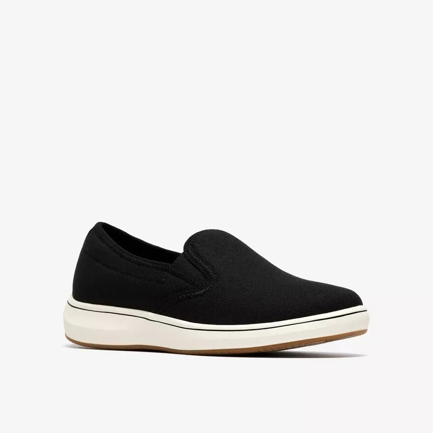 Chaussures à enfiler Breeze Sky Zoe en toile noire pour femme Chaussures à enfiler Breeze Sky Zoe en toile noire pour femme