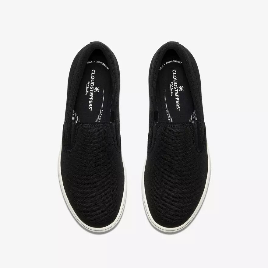 Chaussures à enfiler Breeze Sky Zoe en toile noire pour femme Chaussures à enfiler Breeze Sky Zoe en toile noire pour femme