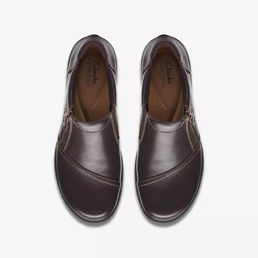Chaussures à enfiler Carleigh Ray en cuir marron foncé pour femme Chaussures à enfiler Carleigh Ray en cuir marron foncé pour femme