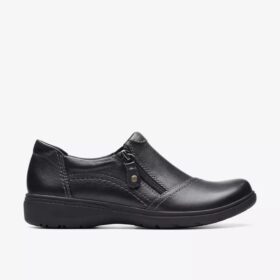 Chaussures à enfiler Carleigh Ray en cuir noir pour femme