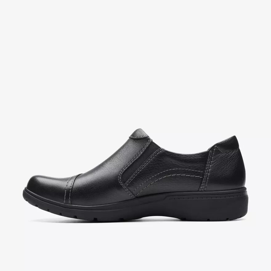 Chaussures à enfiler Carleigh Ray en cuir noir pour femme Chaussures à enfiler Carleigh Ray en cuir noir pour femme