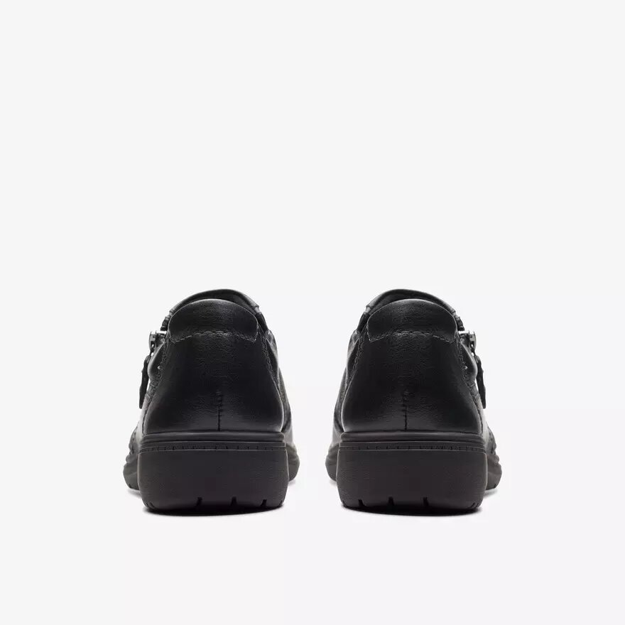Chaussures à enfiler Carleigh Ray en cuir noir pour femme Chaussures à enfiler Carleigh Ray en cuir noir pour femme