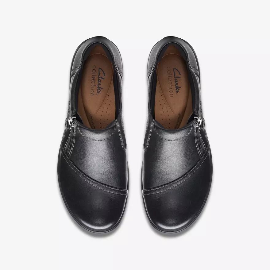 Chaussures à enfiler Carleigh Ray en cuir noir pour femme Chaussures à enfiler Carleigh Ray en cuir noir pour femme