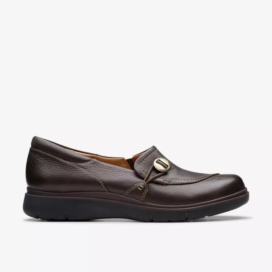 Chaussures à enfiler Certina Ease en cuir marron foncé pour femme Chaussures à enfiler Certina Ease en cuir marron foncé pour femme