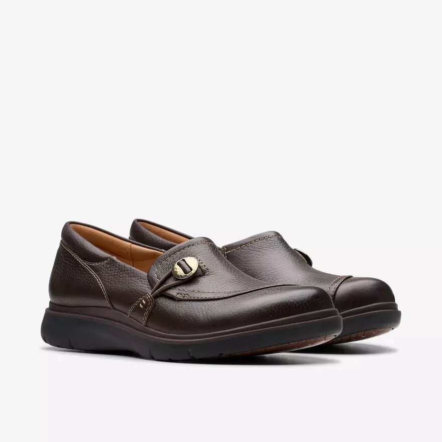 Chaussures à enfiler Certina Ease en cuir marron foncé pour femme Chaussures à enfiler Certina Ease en cuir marron foncé pour femme
