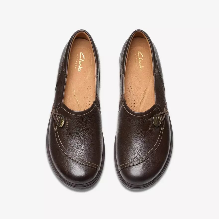 Chaussures à enfiler Certina Ease en cuir marron foncé pour femme Chaussures à enfiler Certina Ease en cuir marron foncé pour femme