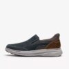 Chaussures à enfiler Craftwell Step en cuir bleu marine pour homme Chaussures à enfiler Craftwell Step en cuir bleu marine pour homme