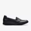 Chaussures à enfiler Ellowyn Penny en cuir noir pour femme