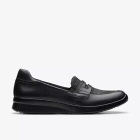 Chaussures à enfiler Ellowyn Penny en cuir noir pour femme