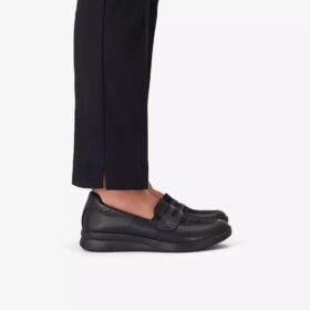 Chaussures à enfiler Ellowyn Penny en cuir noir pour femme