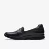 Chaussures à enfiler Ellowyn Penny en cuir noir pour femme