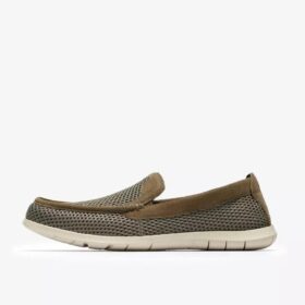 Chaussures à enfiler Flexway Step pour homme, en tricot olive