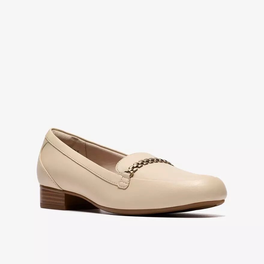 Chaussures à enfiler Juliet Mia en cuir crème pour femme Chaussures à enfiler Juliet Mia en cuir crème pour femme