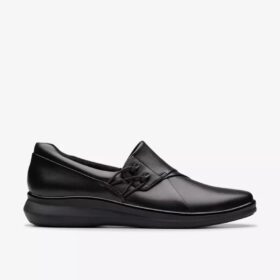 Chaussures à enfiler Lynell pour femme en cuir noir