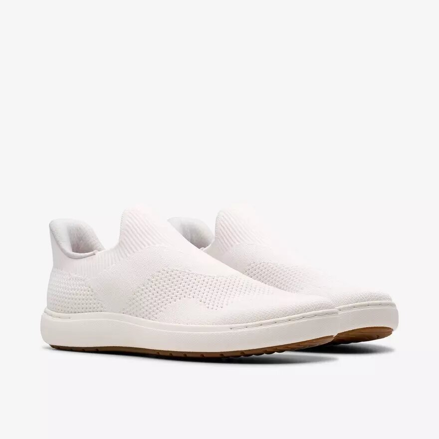 Chaussures à enfiler Nalle Step en tricot blanc pour femme Chaussures à enfiler Nalle Step en tricot blanc pour femme
