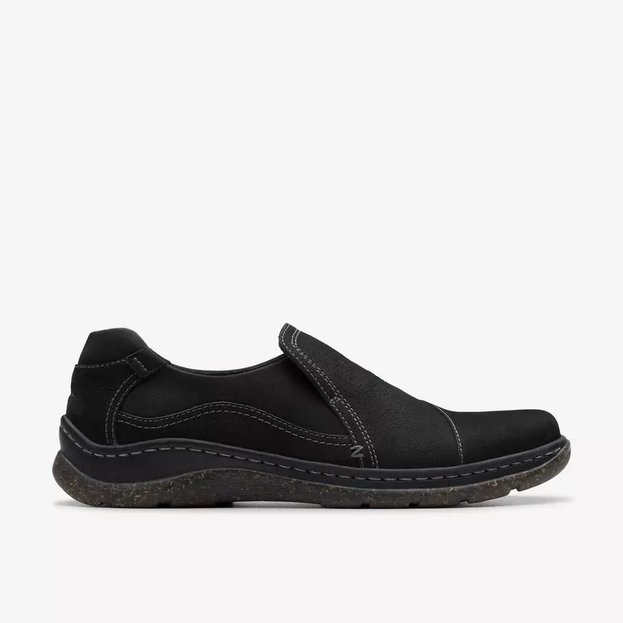 Chaussures à enfiler Orlene pour femme en cuir noir Chaussures à enfiler Orlene pour femme en cuir noir