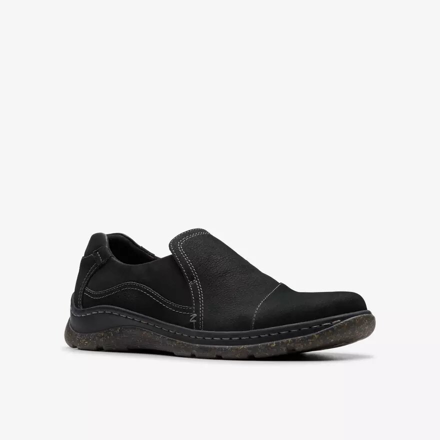 Chaussures à enfiler Orlene pour femme en cuir noir Chaussures à enfiler Orlene pour femme en cuir noir