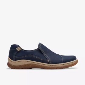 Chaussures à enfiler Orlene Slip pour femme, en nubuck bleu marine Chaussures à enfiler Orlene Slip pour femme, en nubuck bleu marine