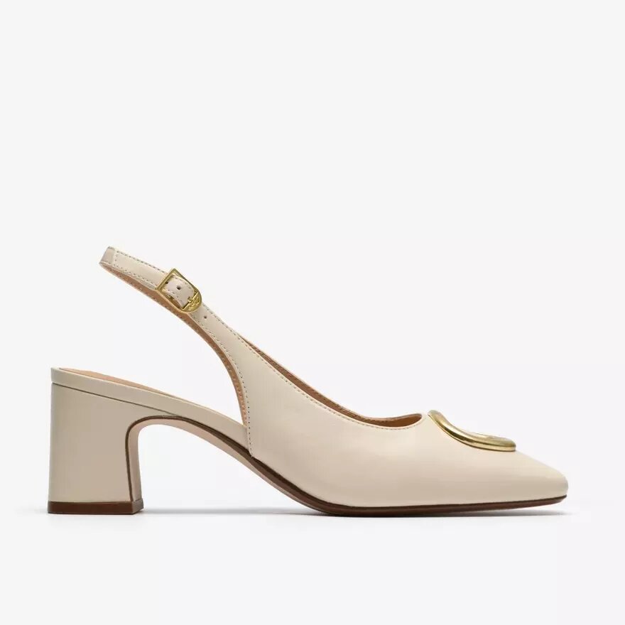 Chaussures Fernie Sling en cuir crème pour femme Chaussures Fernie Sling en cuir crème pour femme
