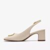 Chaussures Fernie Sling en cuir crème pour femme Chaussures Fernie Sling en cuir crème pour femme