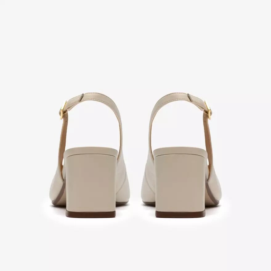 Chaussures Fernie Sling en cuir crème pour femme Chaussures Fernie Sling en cuir crème pour femme