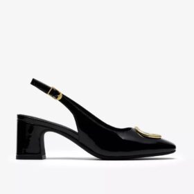Chaussures Fernie Sling en cuir verni noir pour femme