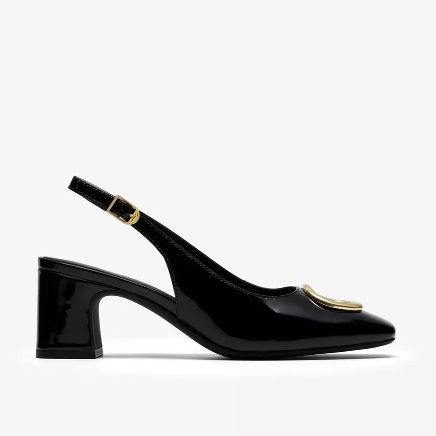 Chaussures Fernie Sling en cuir verni noir pour femme Chaussures Fernie Sling en cuir verni noir pour femme