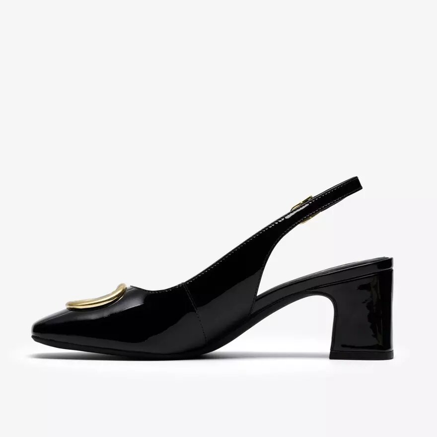 Chaussures Fernie Sling en cuir verni noir pour femme Chaussures Fernie Sling en cuir verni noir pour femme
