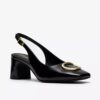 Chaussures Fernie Sling en cuir verni noir pour femme Chaussures Fernie Sling en cuir verni noir pour femme
