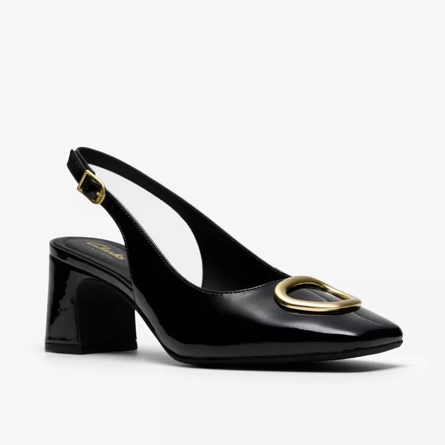 Chaussures Fernie Sling en cuir verni noir pour femme Chaussures Fernie Sling en cuir verni noir pour femme
