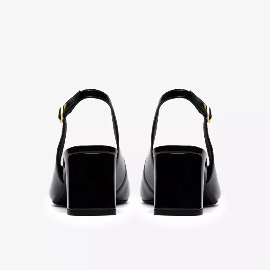 Chaussures Fernie Sling en cuir verni noir pour femme Chaussures Fernie Sling en cuir verni noir pour femme