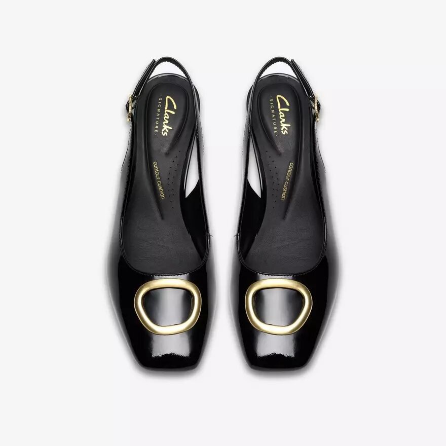 Chaussures Fernie Sling en cuir verni noir pour femme Chaussures Fernie Sling en cuir verni noir pour femme