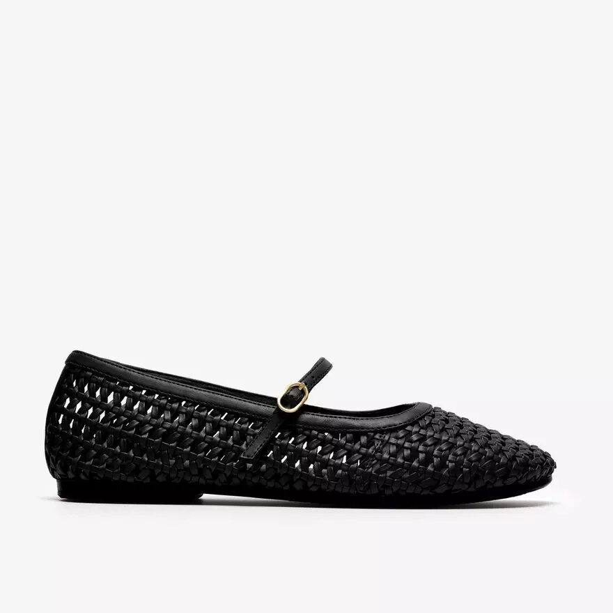 Chaussures Livia Sky noires tissées pour femme Chaussures Livia Sky noires tissées pour femme
