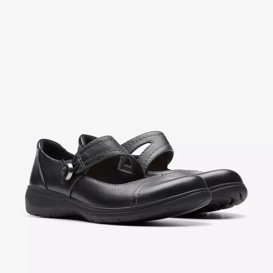 Chaussures Mary Janes Carleigh Jane en cuir noir pour femme Chaussures Mary Janes Carleigh Jane en cuir noir pour femme