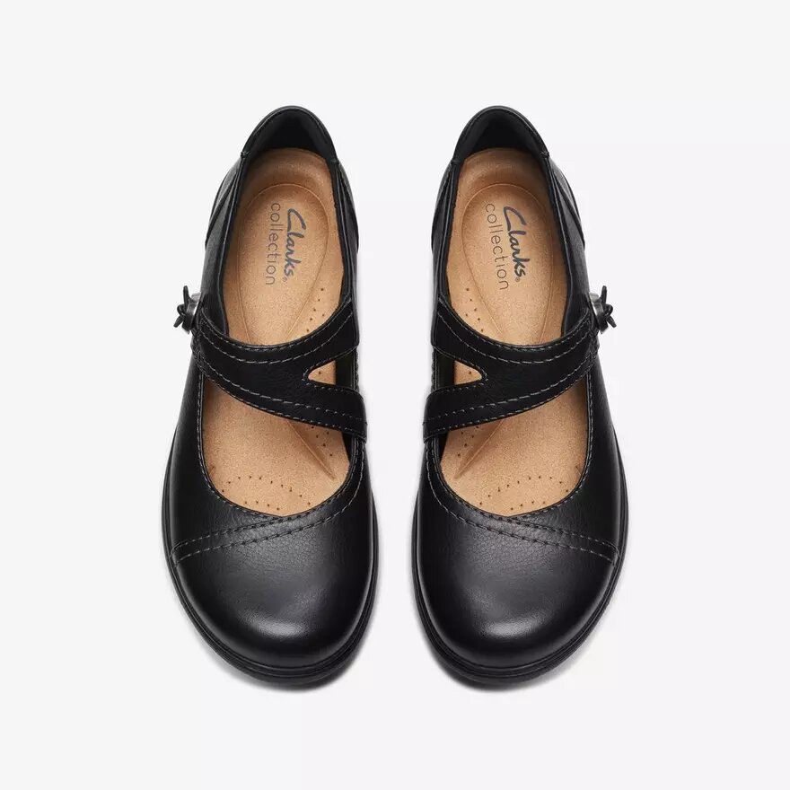Chaussures Mary Janes Carleigh Jane en cuir noir pour femme Chaussures Mary Janes Carleigh Jane en cuir noir pour femme