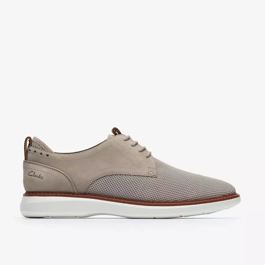 Chaussures Richelieu Brantin pour homme, en tricot gris uni Chaussures Richelieu Brantin pour homme, en tricot gris uni