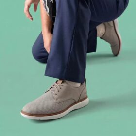 Chaussures Richelieu Brantin pour homme, en tricot gris uni