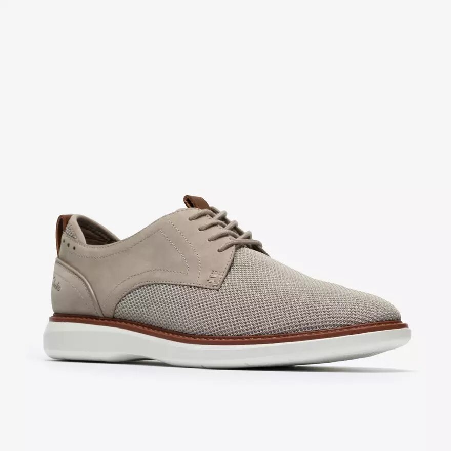 Chaussures Richelieu Brantin pour homme, en tricot gris uni Chaussures Richelieu Brantin pour homme, en tricot gris uni