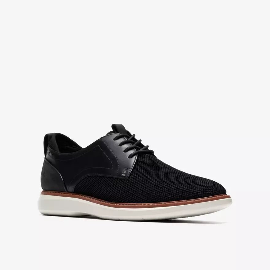 Chaussures Richelieu Brantin pour homme, en tricot noir uni Chaussures Richelieu Brantin pour homme, en tricot noir uni
