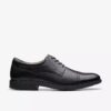 Chaussures Richelieu Eldredge Cap en cuir noir pour homme | Clark&rsquo;s