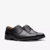 Chaussures Richelieu Eldredge Cap en cuir noir pour homme | Clark&rsquo;s