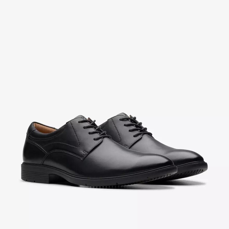 Chaussures Richelieu Eldredge pour homme en cuir noir uni | Clark’s Chaussures Richelieu Eldredge pour homme en cuir noir uni | Clark’s