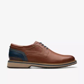 Chaussures Richelieu Monahan en cuir beige uni pour homme | Clark&rsquo;s