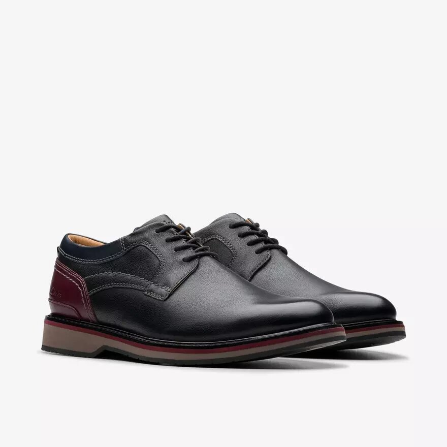 Chaussures Richelieu Monahan en cuir noir uni pour homme | Clark’s Chaussures Richelieu Monahan en cuir noir uni pour homme | Clark’s