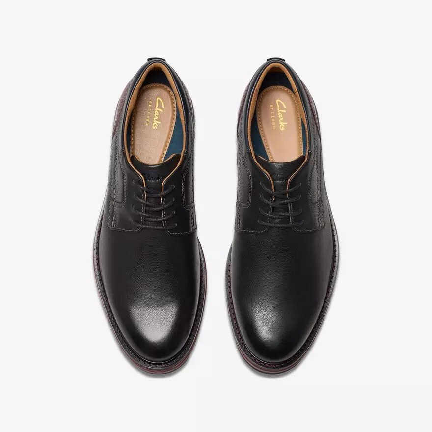 Chaussures Richelieu Monahan en cuir noir uni pour homme | Clark’s Chaussures Richelieu Monahan en cuir noir uni pour homme | Clark’s