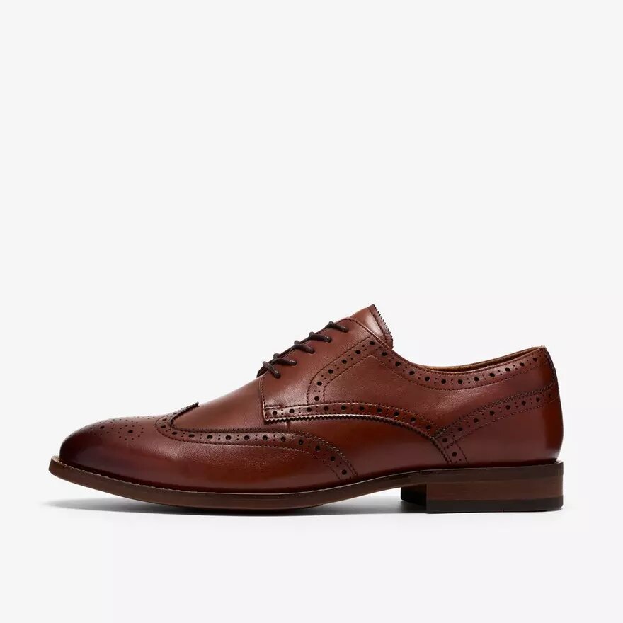 Chaussures Richelieu pour homme Bowburn Tip en cuir beige Chaussures Richelieu pour homme Bowburn Tip en cuir beige